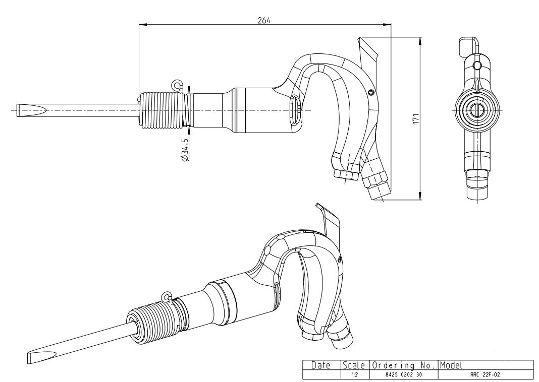 Atlas阿特拉斯RRC22F-02气铲结构图 Atlas阿特拉斯RRC22F-02气铲结构图